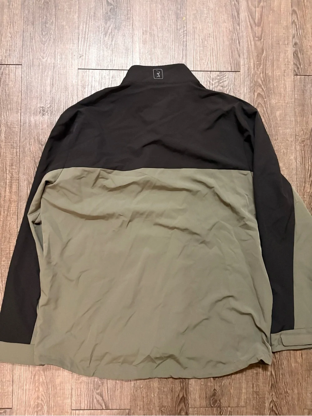 PGA Tour Olive Green and Black Colorblock Windbreaker